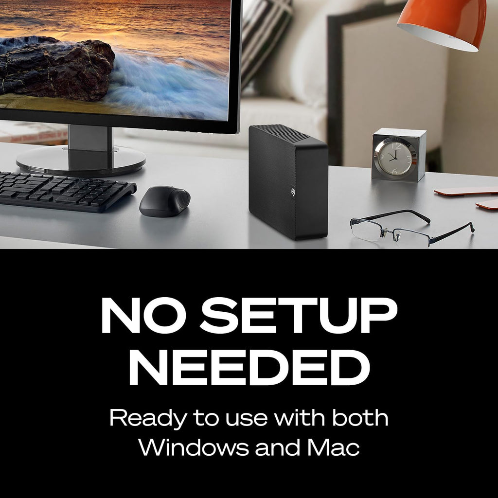Seagate Expansion Desktop 6TB, External Hard Drive, USB 3.0, Data Rescue Services (STKP6000400)