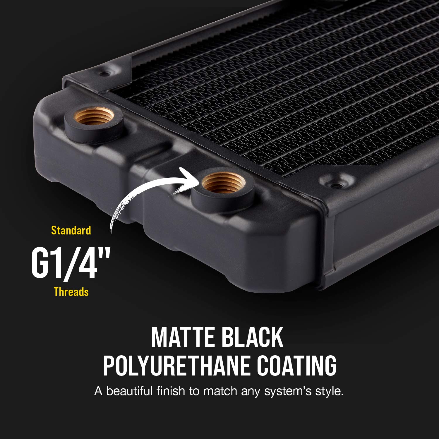 Corsair Hydro X Series, XR5 280 mm Water Cooling Radiator (Dual 140 mm Fan Mounts, Easy Installation, Premium Copper Construction, Polyurethane Coating, Integrated Fan Screw Guides) Black