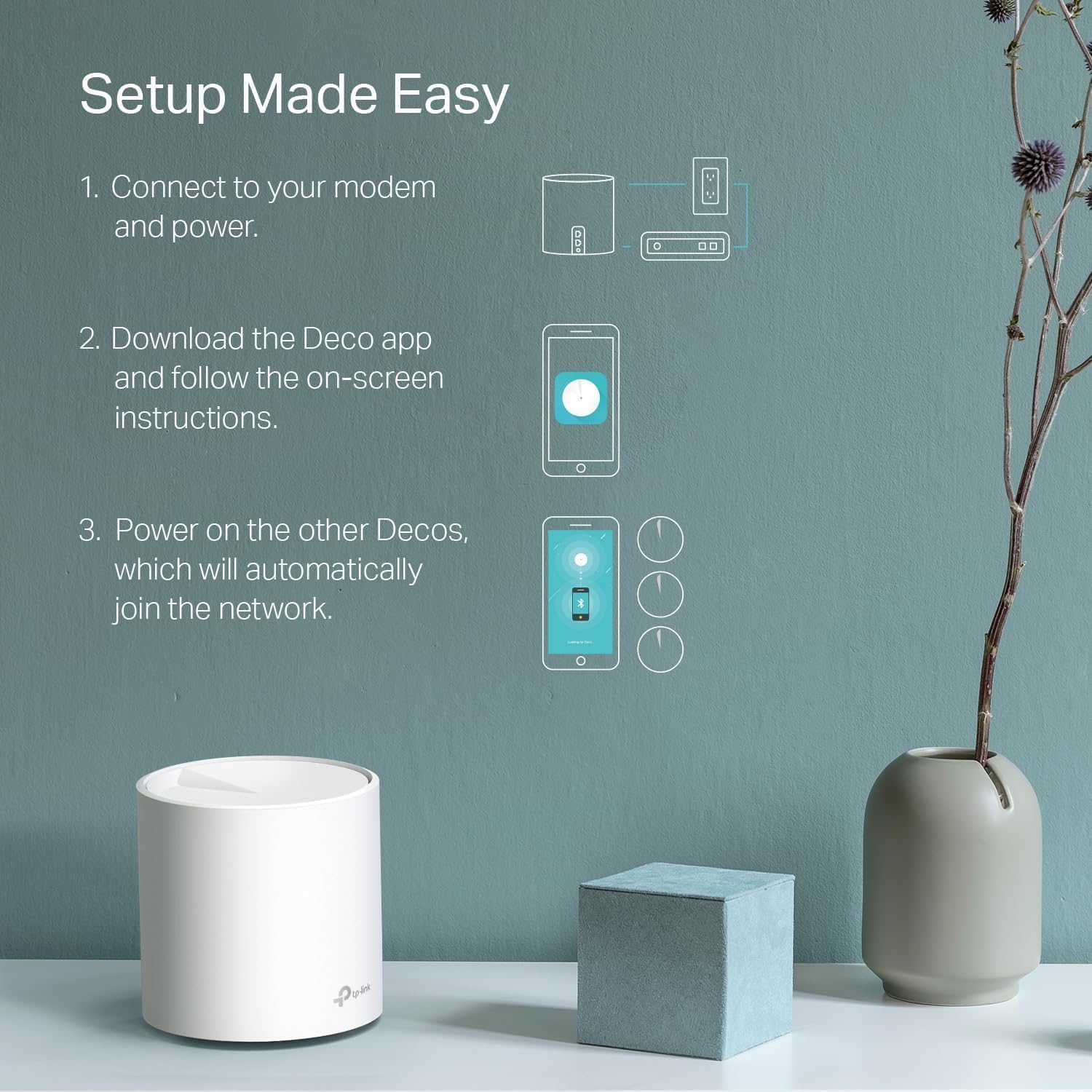 TP-Link Dual-Band AX1800 WiFi 6 Mesh Wi-Fi Router (Deco X20) - Covers up to 2,200 Sq. Ft., Replaces Wireless Routers and Extenders, Add-on Unit