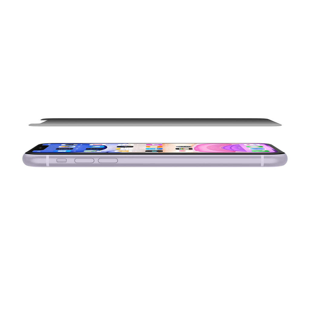 Belkin SCREENFORCE Tempered Glass Privacy Screen Protector for iPhone 11, iPhone XR, Model Number: OVA006zz