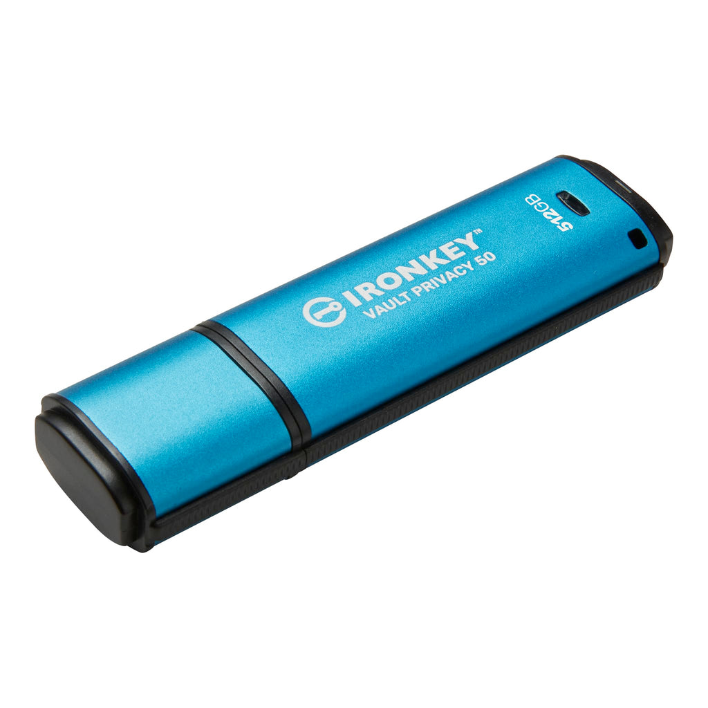 Kingston IronKey Vault Privacy 50 FIPS 197 Certified & XTS-AES 256-bit Encrypted USB Drive for Data Protection - IKVP50/512GB