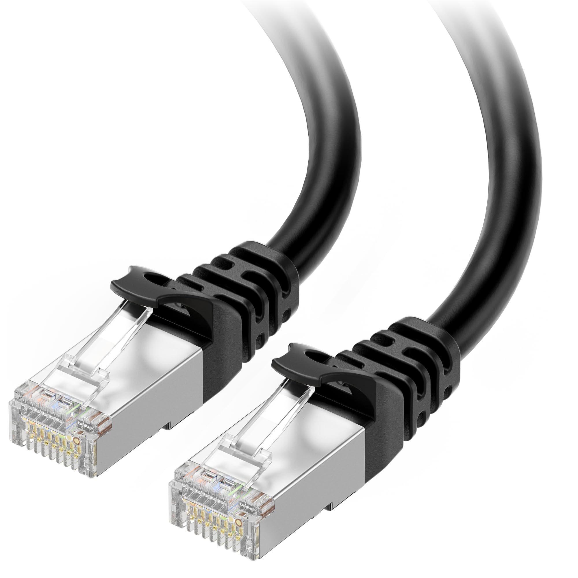Cable Matters Cat6a Snagless Shielded (SSTP/SFTP) Ethernet Patch Cable in Black 14 Feet