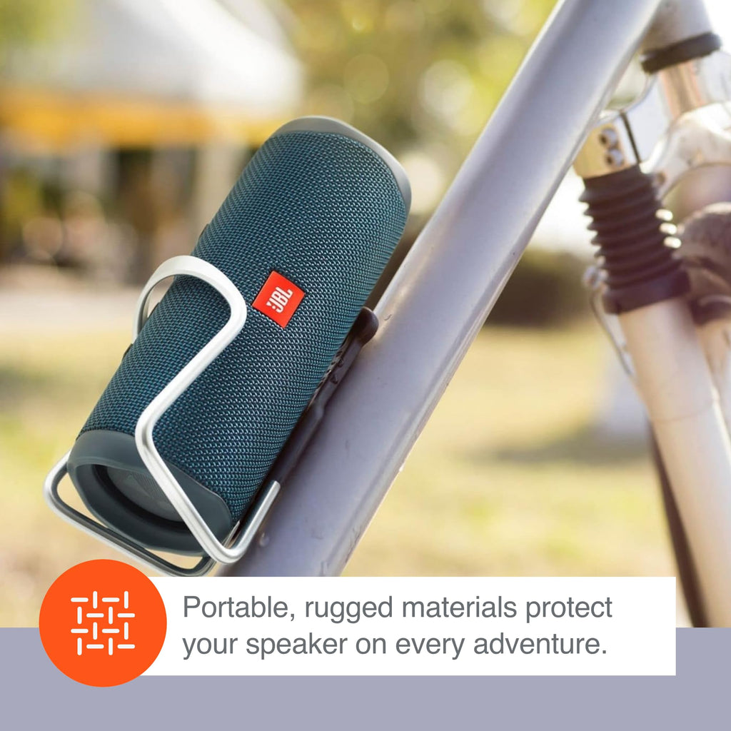 JBL Flip 5 Waterproof Portable Wireless Bluetooth Speaker Bundle with divvi! Protective Hardshell Case - Gray