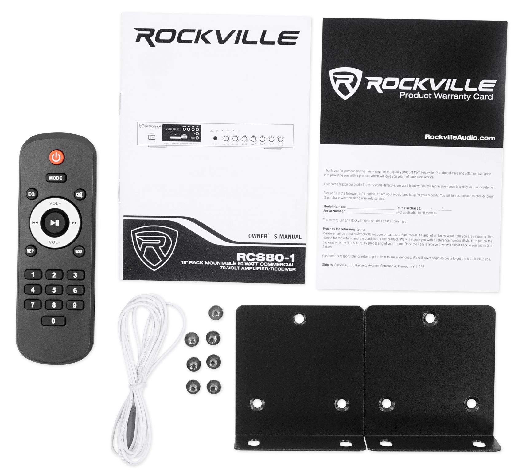 Rockville RCS80-1 60 Watt 70V Commercial/Restaurant Amplifier/Bluetooth Receiver