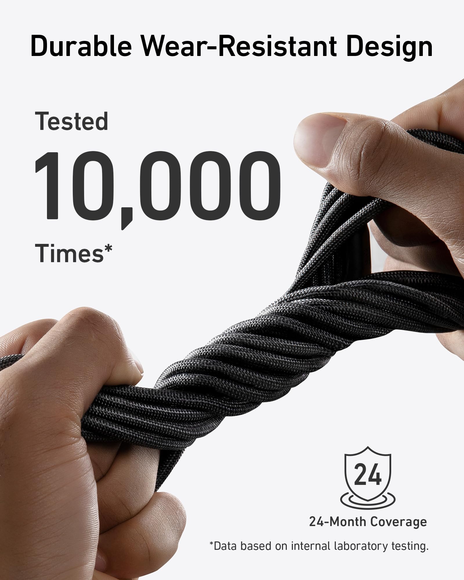 Anker 543 USB C to USB C Cable (240W, 10ft), USB 2.0 Bio-Nylon Charging Cable for MacBook Pro, iPhone 17/16/15, iPad Pro, Samsung Galaxy,and More(Phantom Black)