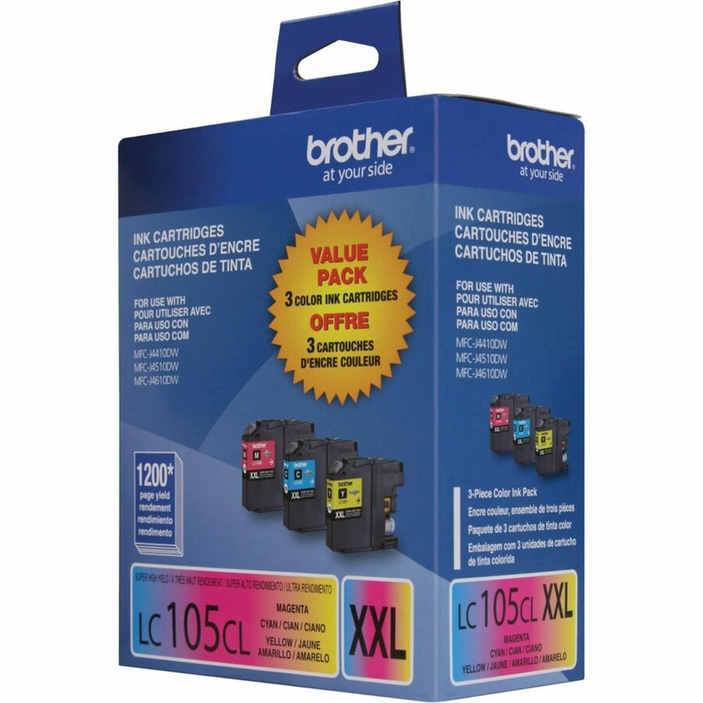 Brother Genuine LC1053PKS Super High Yield XXL Ink Cartridges,Cyan, magenta, yellow