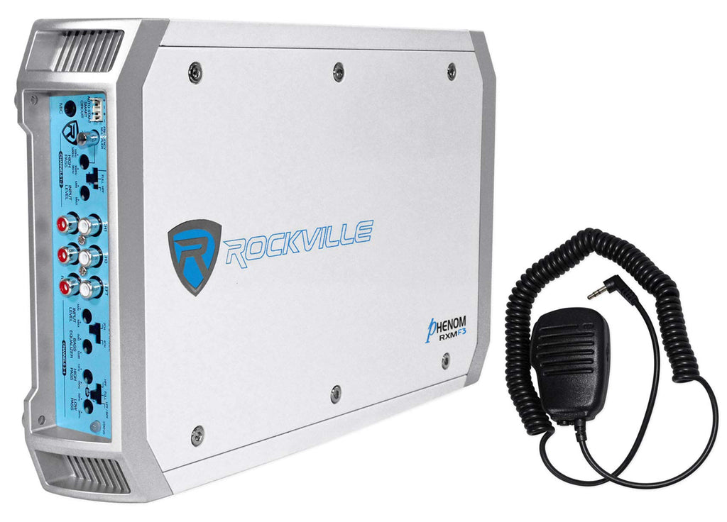 Rockville Rxm-f3 1600 Watt Peak/800w RMS Marine/Boat 4 Channel Amplifier Amp New