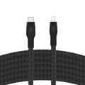 Belkin BoostCharge Pro Flex Braided USB Type C to Lightning Cable (2M/6.6ft), MFi Certified 20W Fast Charging PD Power Delivery for iPhone 14/14 Plus, 13, 12, Pro, Max, Mini, SE, iPad and More - Black