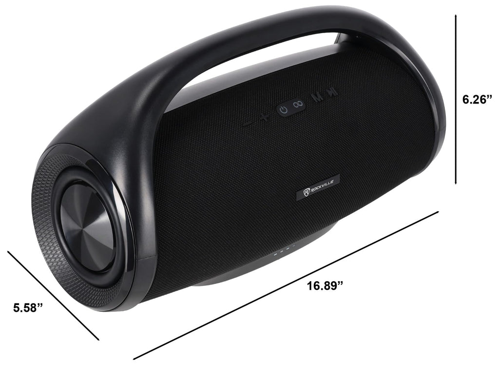 Rockville Canon-XXL Portable Bluetooth Speaker Subwoofer 60W TWS 24H Battery Waterproof EQ SD/USB AUX Perfect for Party Outdoor Use