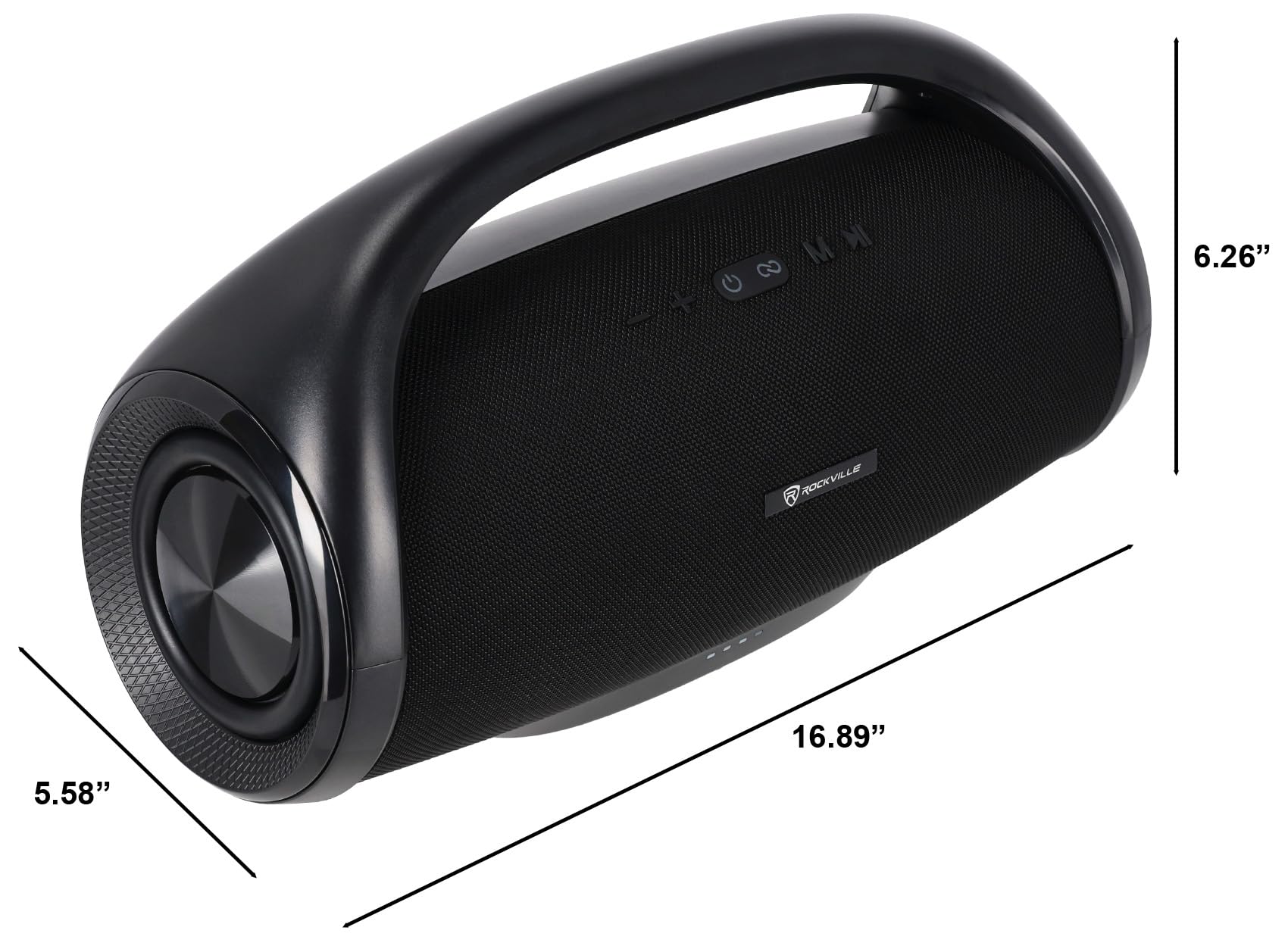 Rockville Canon-XXL Portable Bluetooth Speaker Subwoofer 60W TWS 24H Battery Waterproof EQ SD/USB AUX Perfect for Party Outdoor Use