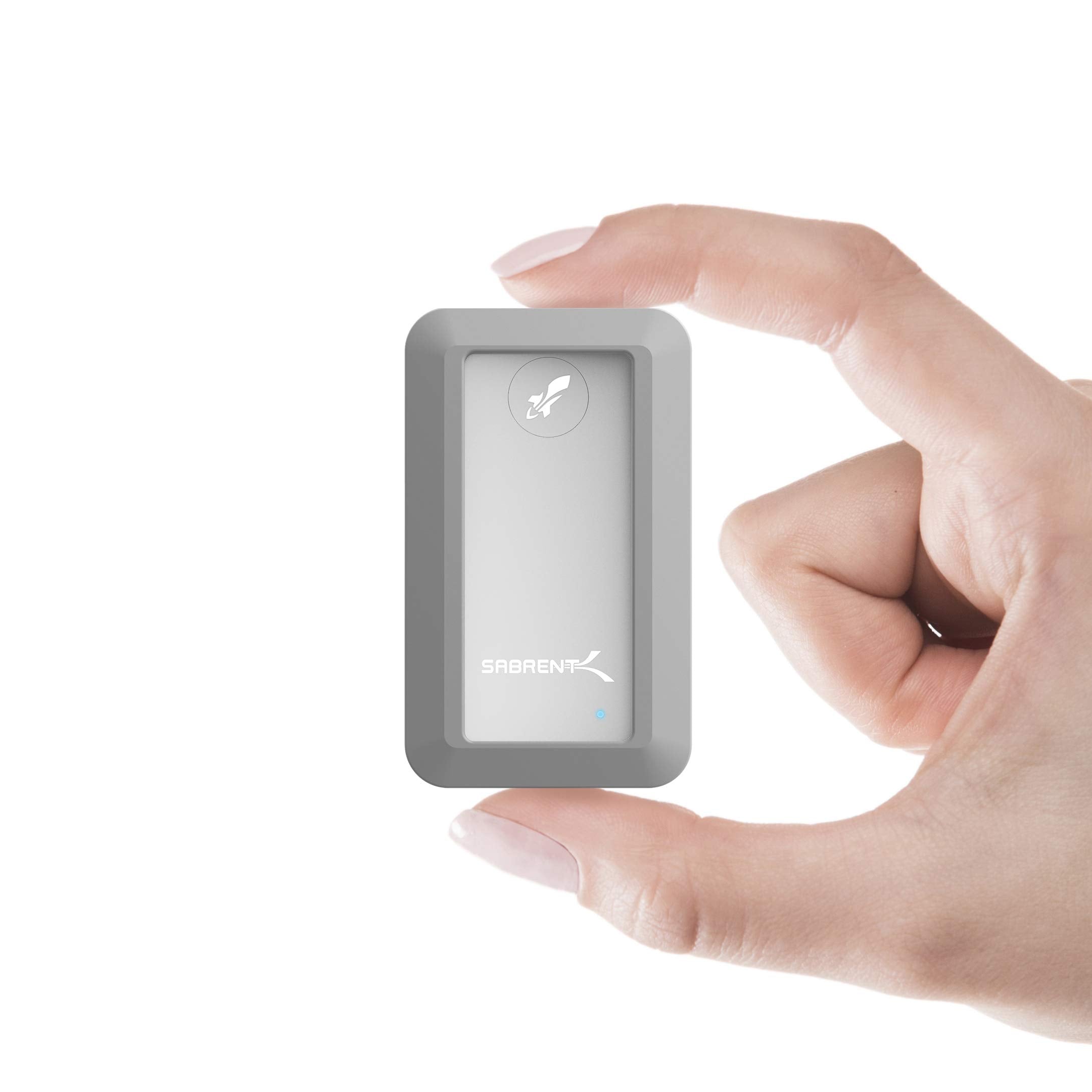 SABRENT External SSD 1TB Water Proof Portable Hard Drive NVMe USB 3.2x2 1000 MB/s Read with Bumper Guard, USB Cables Included, External M.2 SSD, 2.85 in Length (SB-1TB-NAWP)