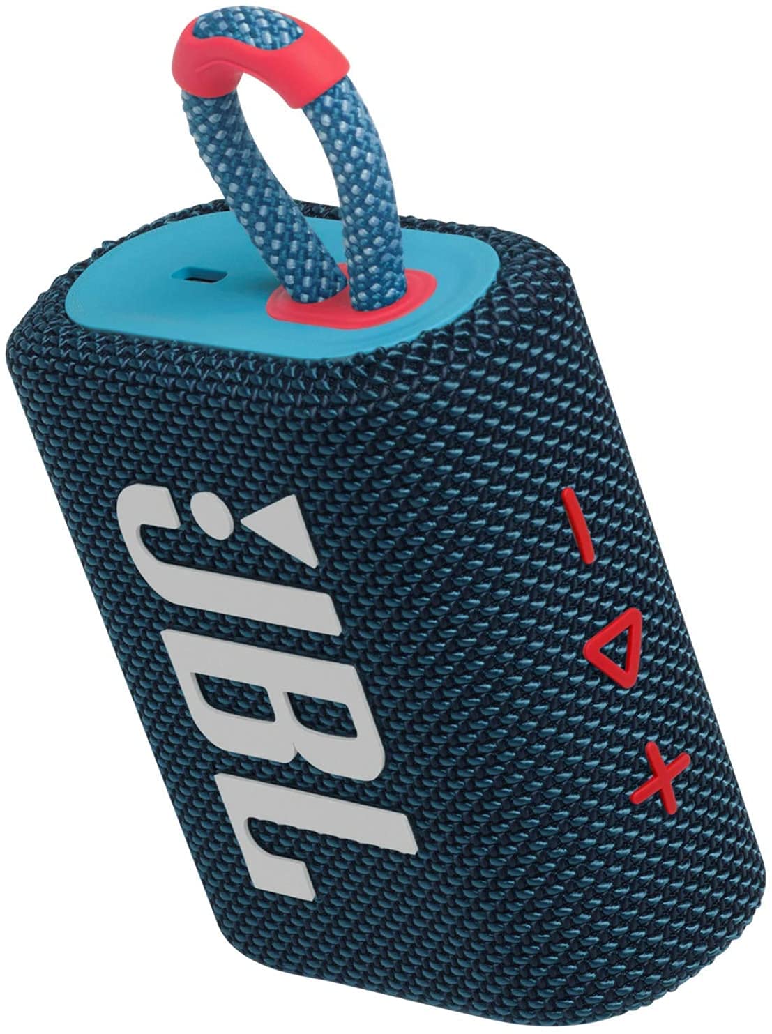 JBL Go 3 Portable Waterproof Wireless Bluetooth Speaker Bundle with Premium Carry Case (Blue Pink)