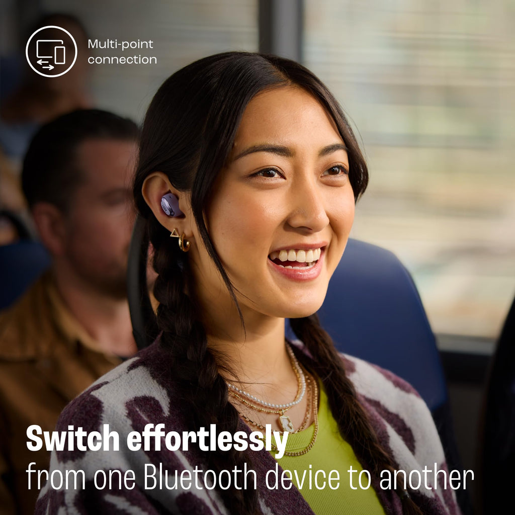 JBL Live Buds 3 - True Wireless Noise-Cancelling Bud-Type Earbuds, 40Hrs Total Playback, Wireless Charging, 6 Mics for Perfect Calls, Multi-Point Connection, IP55 Waterproof and dustproof (Purple)
