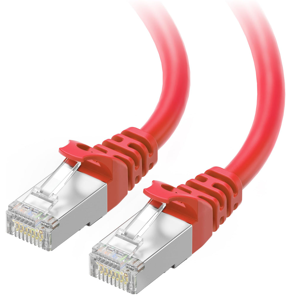 Cable Matters 10Gbps Snagless Shielded Cat 6A Ethernet Cable - 20ft, Cat 6A Cable, Cat6A Cord, Ethernet Cord, Red