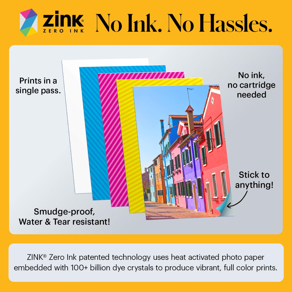 KODAK Step Instant Photo Printer with Bluetooth/NFC, Zink Technology & KODAK App for iOS & Android (Pink) Prints 2x3� Sticky-Back Photos.