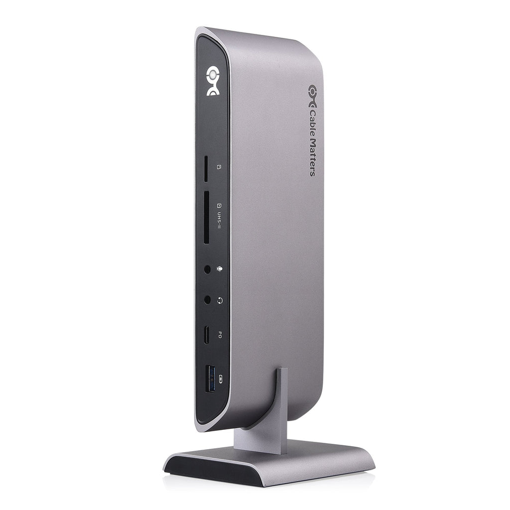 Cable Matters 10Gbps USB C Dock (USB C Docking Station) with Dual 4K HDMI and 80W Charging for Windows - USB-C & Thunderbolt 3 Port Compatible - Supports One External Display with MacBook Pro