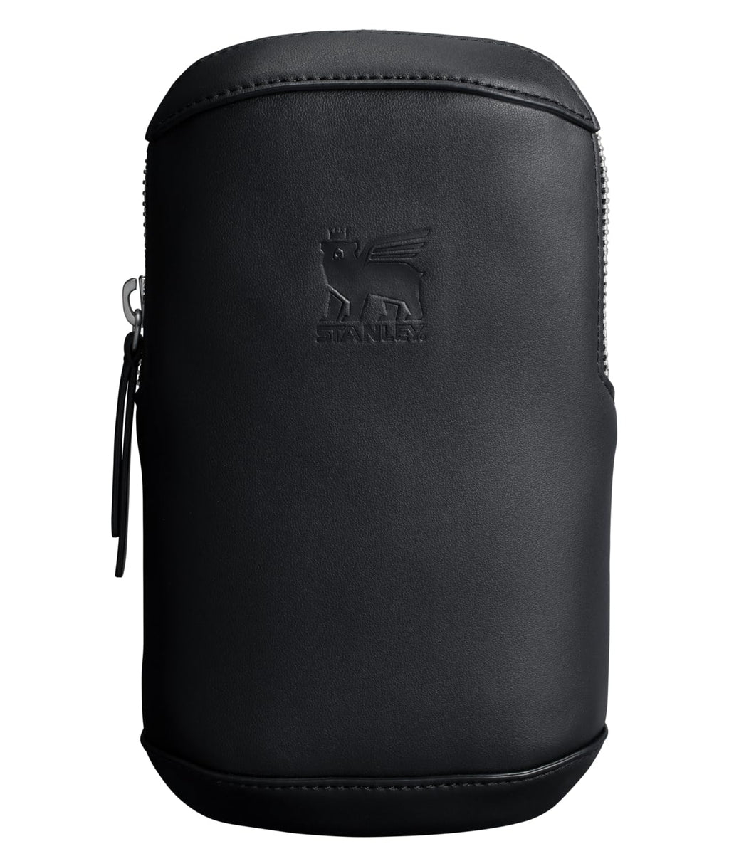 STANLEY Cross Bottle Essentials Case Max | Phone, Wallet, Keys Holder for Water Bottle | Faux Leather Accessory Pouch for Carry All Strap | Tumbler Cup Accessories | BPA-Free | Black