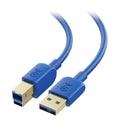 Cable Matters USB 3.0 Cable (USB 3 Cable/USB 3.0 A to B Cable) in Blue 15 Feet - Available 3FT - 15FT in Length
