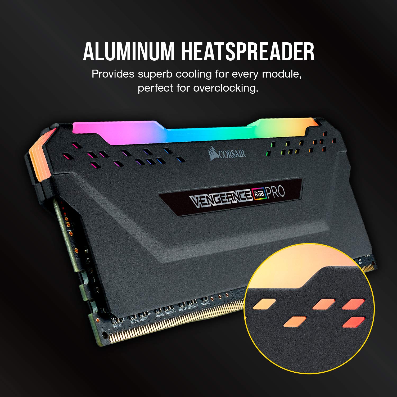 Corsair Vengeance RGB Pro Schwarz 16GB Kit (2X 8GB) DDR4-3200 CL16 DIMM Arbeitsspeicher