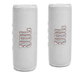 JBL FLIP 6 Waterproof Portable Bluetooth Speaker Bundle - White (Pack of 2)