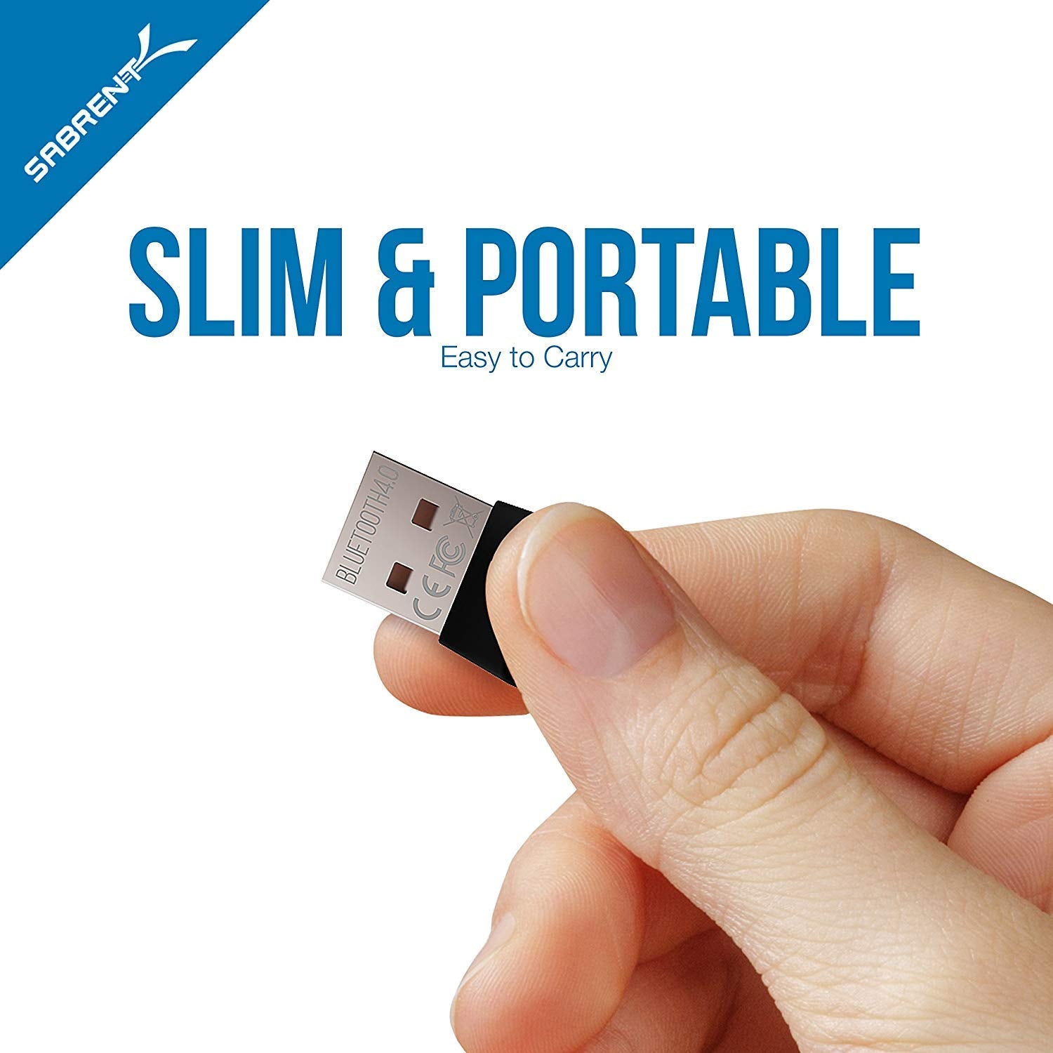 SABRENT USB Bluetooth 4.0 Adapter Dongle for PC Laptop Desktop Computer Mouse Keyboard Headphone Controller, Support Windows, Mac, Plug and Play (BT-UB40)