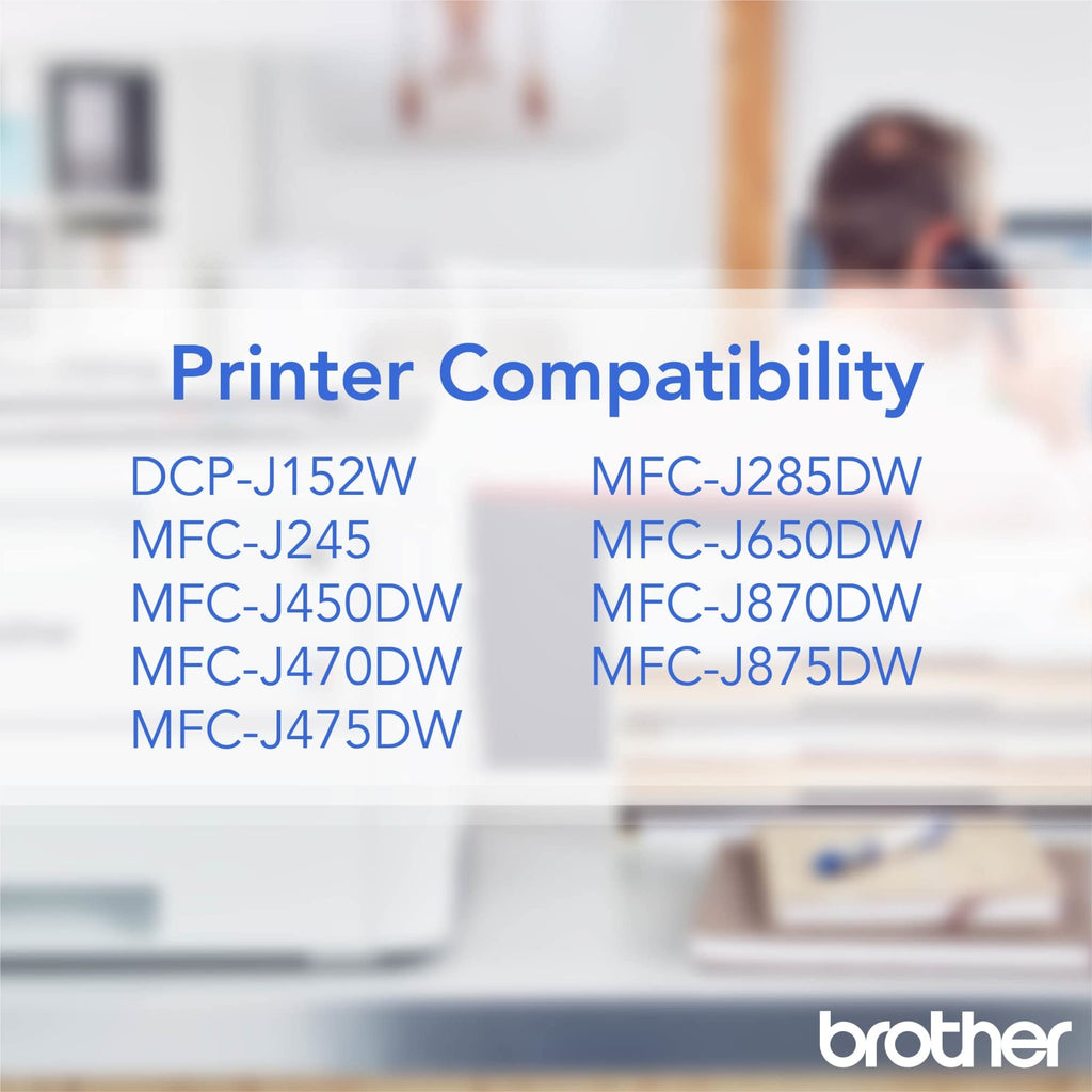 Brother Genuine Standard Yield Black Ink Cartridge, LC101BK, Replacement Black Ink, Page Yield Up To 300 Pages, LC101