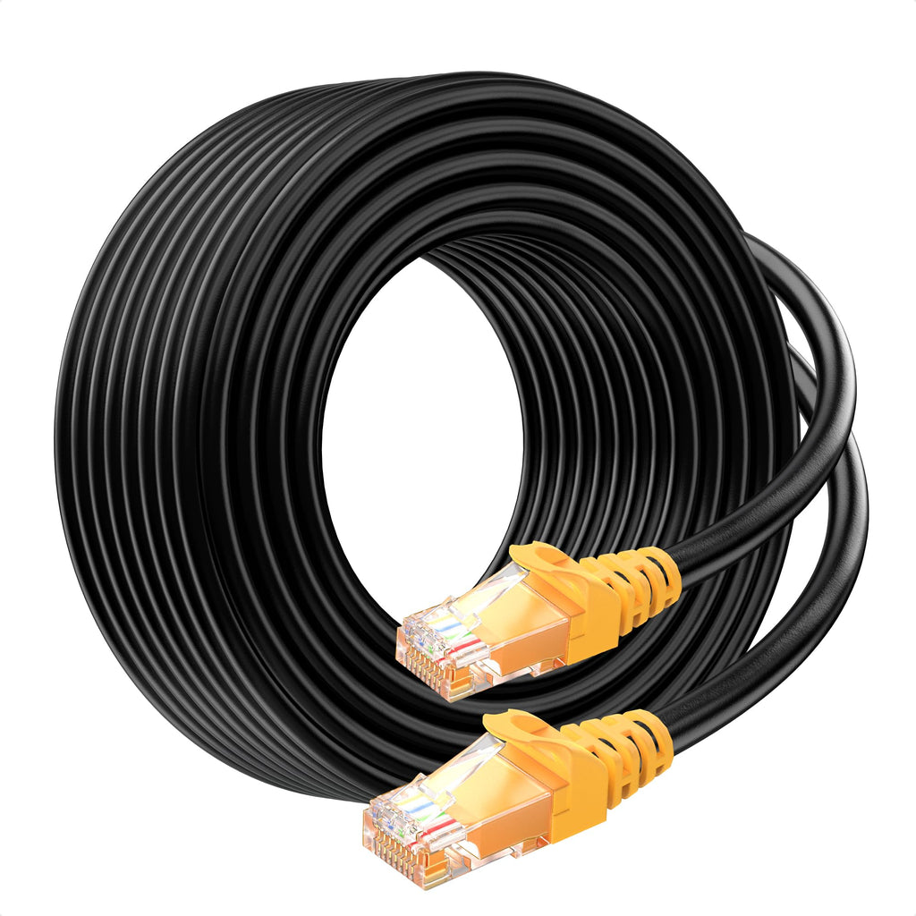 Cable Matters 100ft Cat6A Outdoor Ethernet Cable - Black, 10Gbps, Waterproof, Direct Burial, Ideal for Outdoor Networking & Security, Compatible with Router, Switch, Security Camera