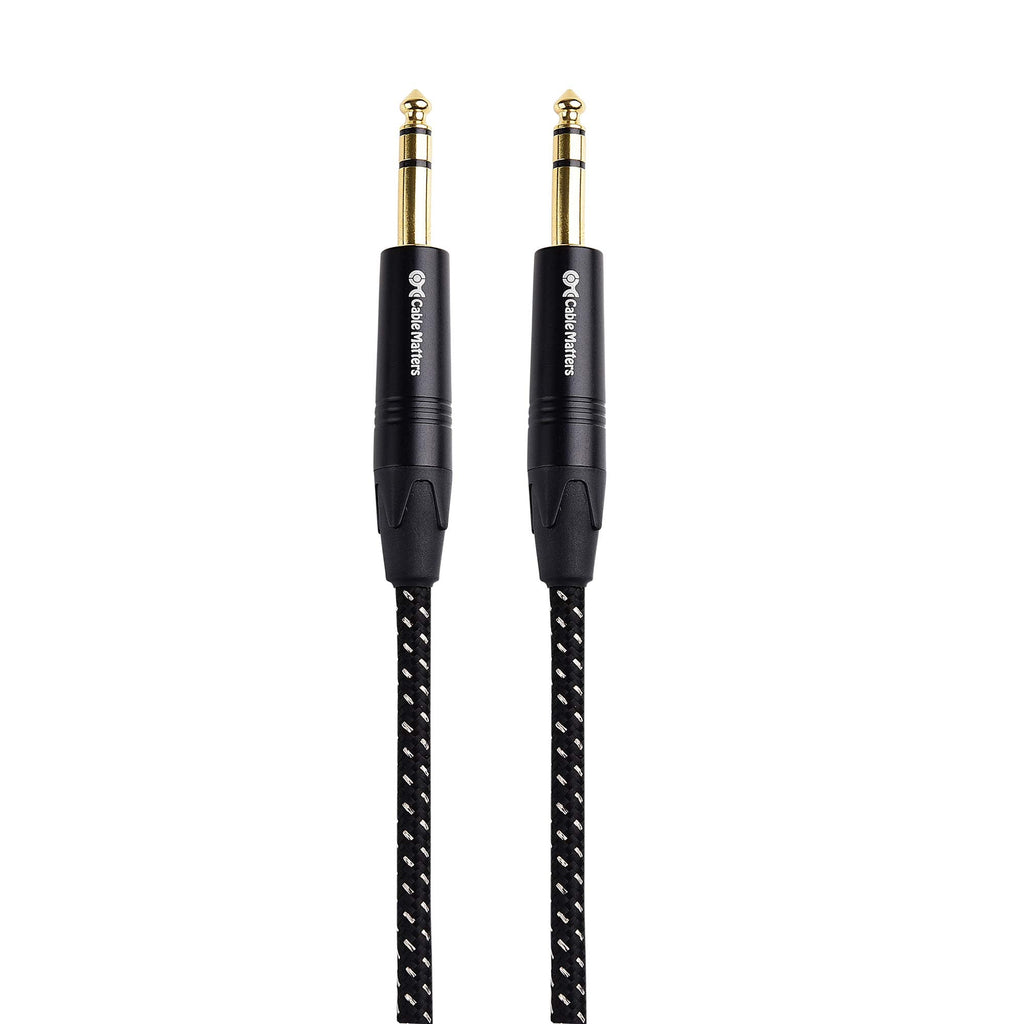 Cable Matters Premium Braided Balanced 1/4 Inch TRS Cable (1/4 to 1/4 Cable) - 6 Feet