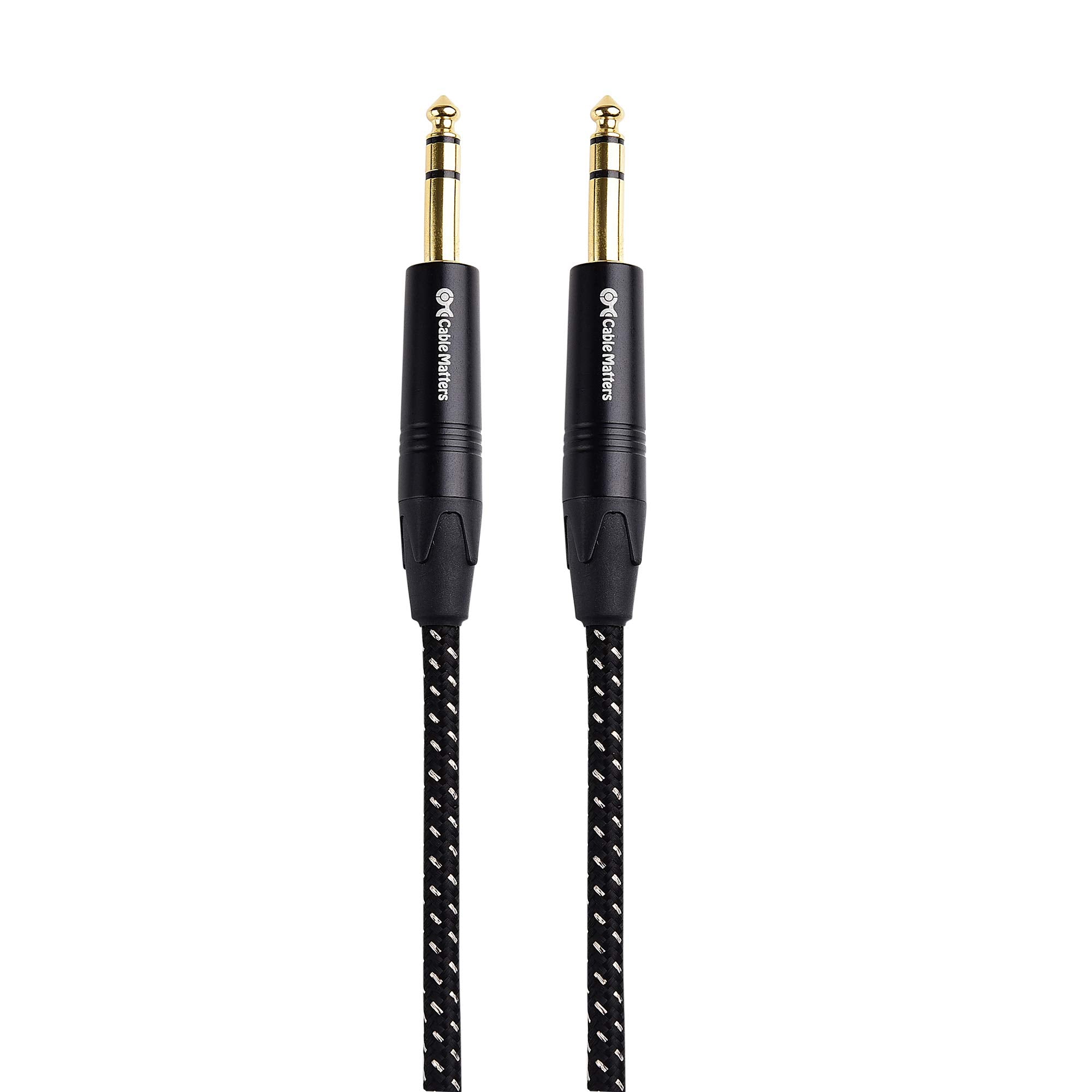 Cable Matters Premium Braided Balanced 1/4 Inch TRS Cable (1/4 to 1/4 Cable) - 6 Feet