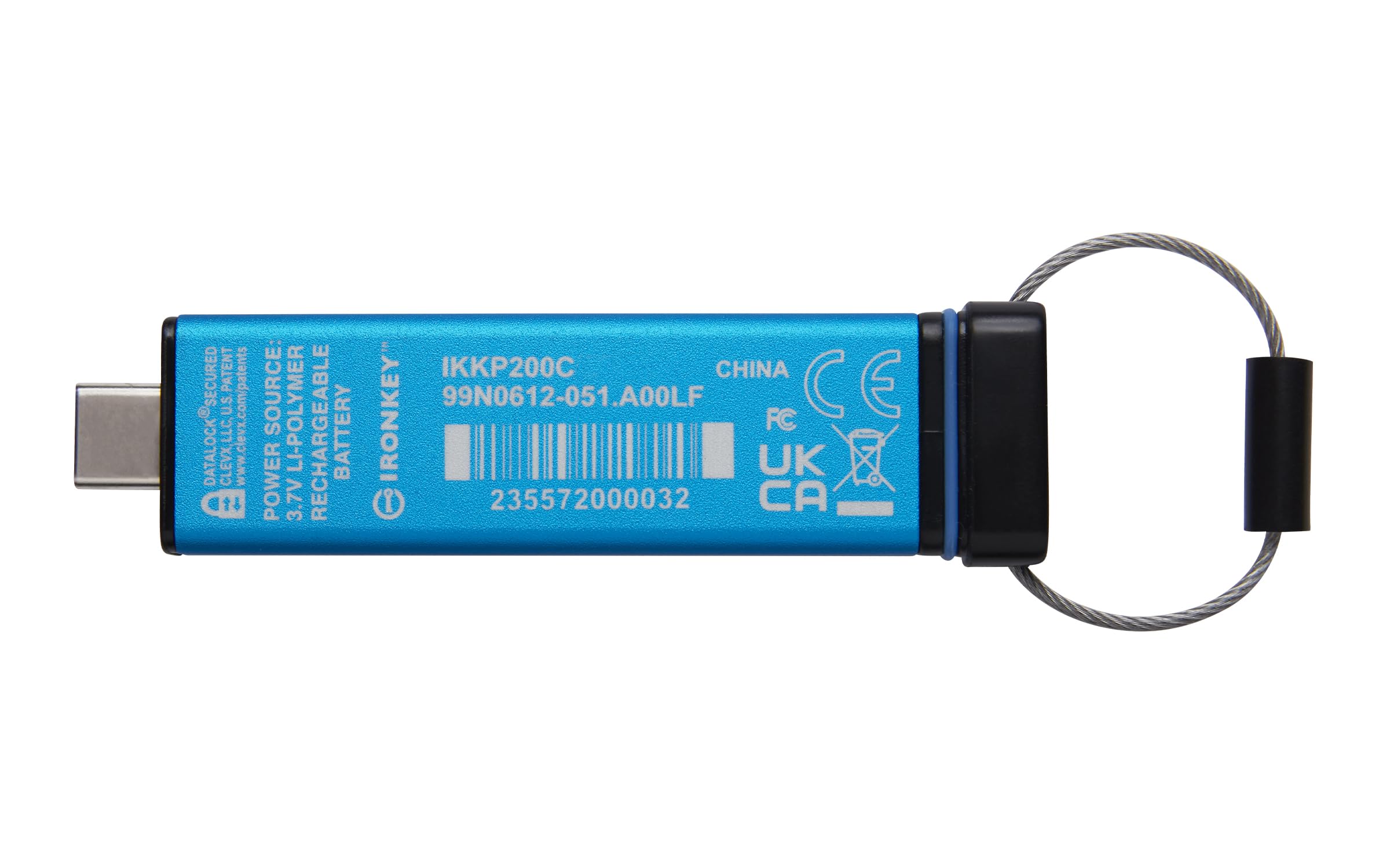Kingston IronKey Keypad 200C Type-C hardware-encrypted USB Flash Drive FIPS 140-3 Level 3 (Pending) with XTS-AES 256-bit Hardware Encryption -IKKP200C/16GB