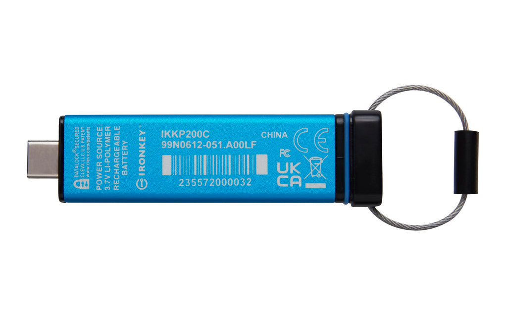 Kingston IronKey Keypad 200C Type-C hardware-encrypted USB Flash Drive FIPS 140-3 Level 3 (Pending) with XTS-AES 256-bit Hardware Encryption -IKKP200C/32GB
