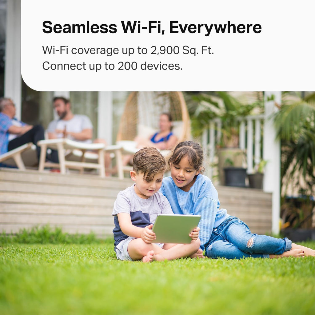 TP-Link ???? XE70 Pro AXE4900 Tri-Band WiFi 6E Mesh WiFi Router - 1 x 2.5bps WAN/LAN Port, 2 x 1 Gbps LAN Ports, 4.9 Gbps Wi-Fi 2,900 Sq. Ft Coverage, Connect up to 200 Devices, 1-Pack