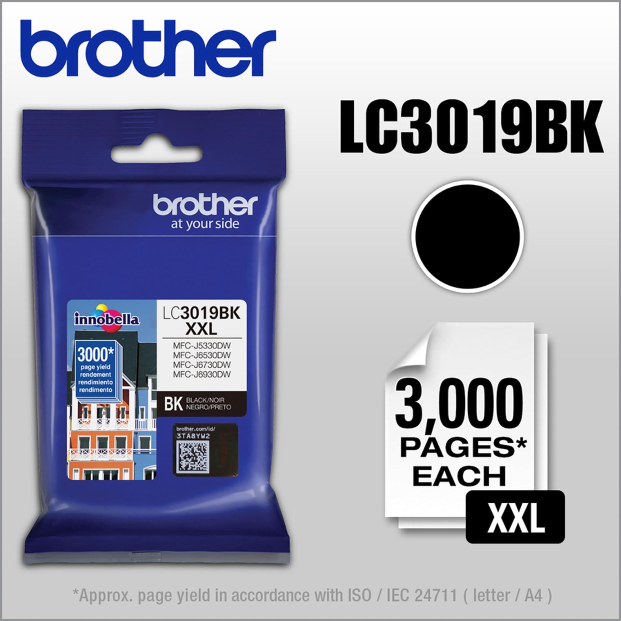 BROTHER LC3019BK Super High Yield Black Ink Cartridge