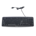 Verbatim Slimline Wired Keyboard USB Plug-and-Play Numeric Keypad Adjustable Tilt Legs Corded Full-Size Computer Keyboard Compatible with PC, Laptop - Frustration Free Packaging Black 99201