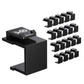 Cable Matters 20-Pack Blank Keystone Jack Inserts in Black, Blank Inserts for Keystone Wall Plates/Patch Panels