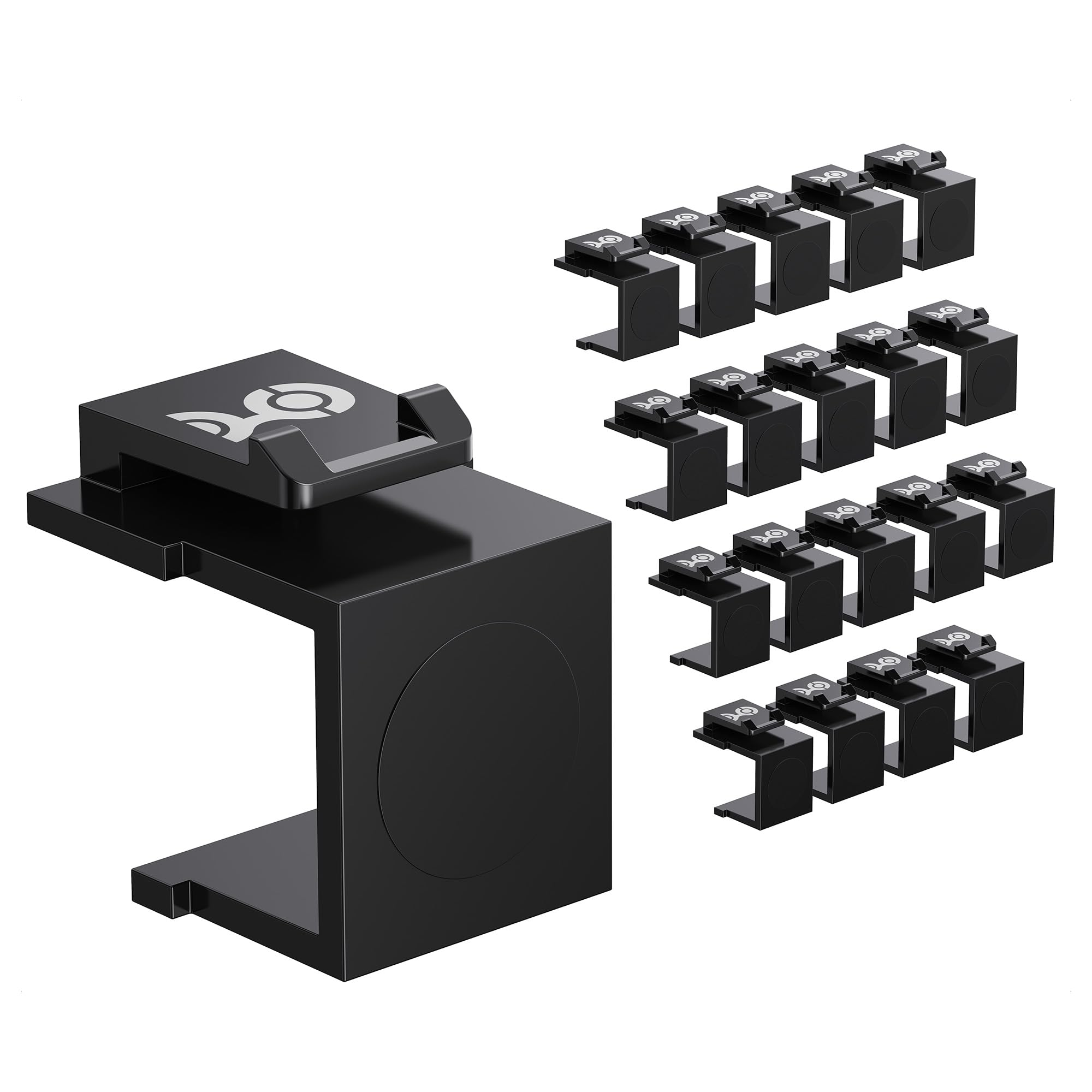 Cable Matters 20-Pack Blank Keystone Jack Inserts in Black, Blank Inserts for Keystone Wall Plates/Patch Panels