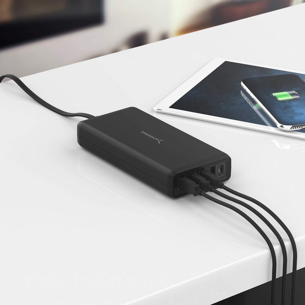 SABRENT 114W 5 Port USB A and USB Type C PD Smart Charger Charging Station (AX-LPD5)