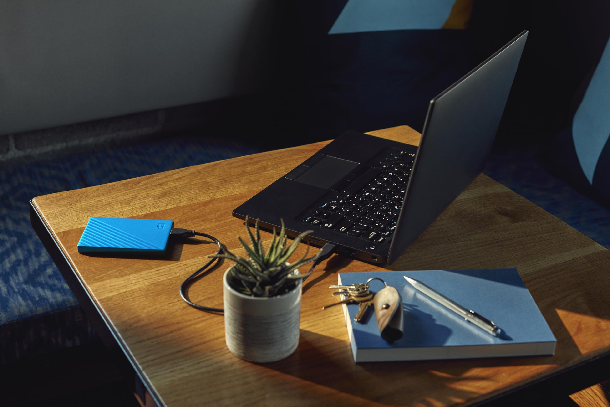WD 4TB My Passport portable external storage, external hard drive, USB 3.0, portable HDD with software for device management, backup and password protection, works with PC, Xbox &Playstation, Blue