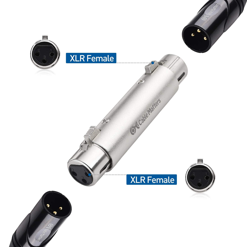Cable Matters 2-Pack XLR to XLR Gender Changer Adapter - Female to Female