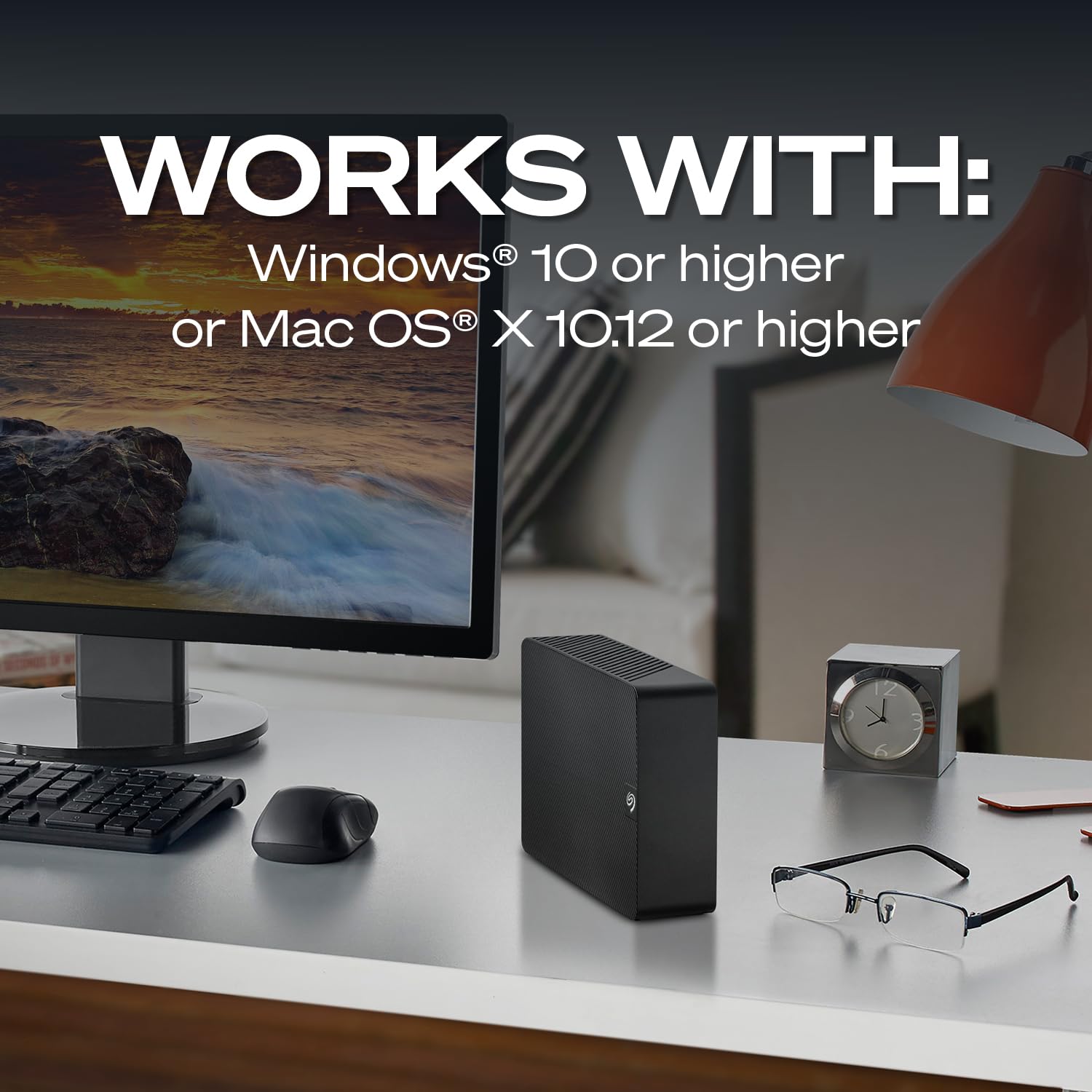 Seagate Expansion Desktop 6TB, External Hard Drive, USB 3.0, Data Rescue Services (STKP6000400)