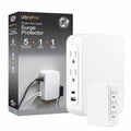GE USB C 5 Outlet Extender, Side-Access, Wall Tap Surge Protector, Multi-Plug, USB A, 3-Prong, Secure Install, White, 83503