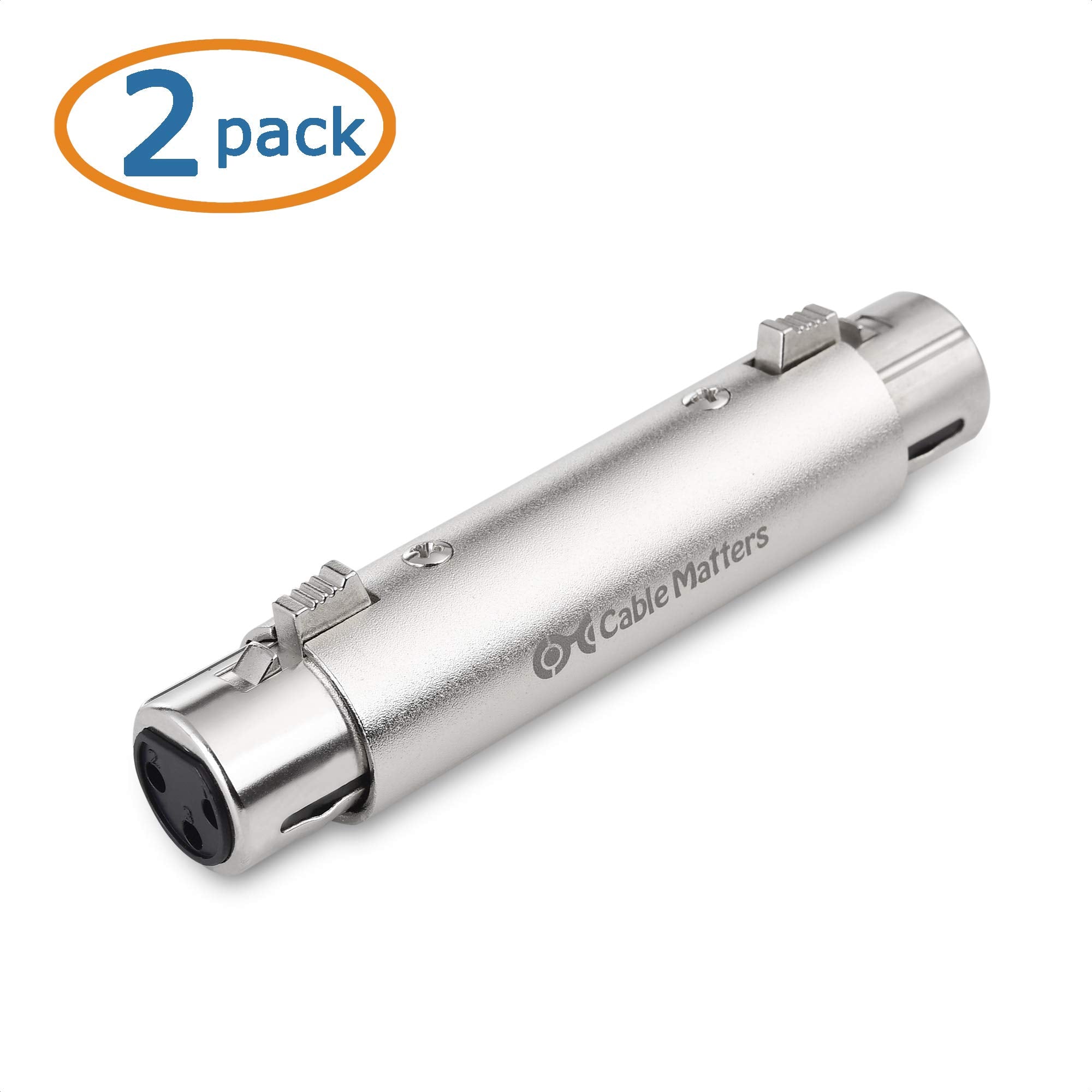 Cable Matters 2-Pack XLR to XLR Gender Changer Adapter - Female to Female