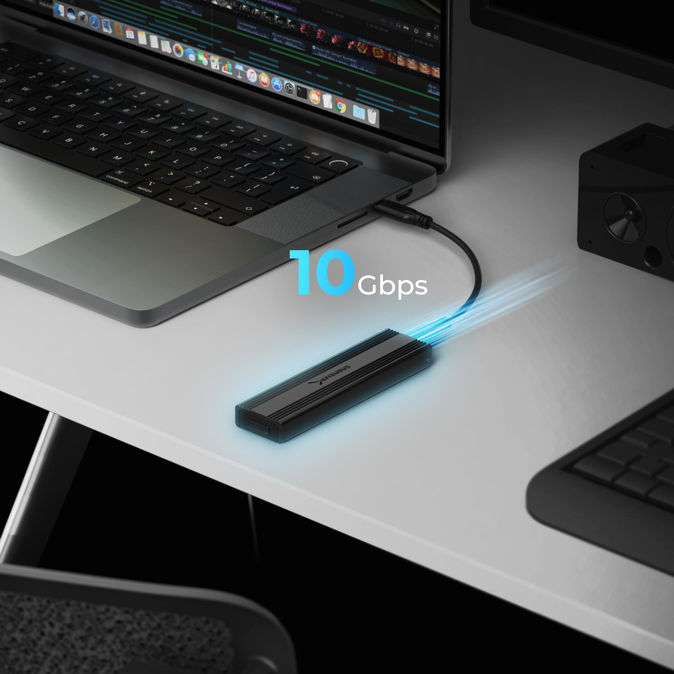 SABRENT M.2 NVMe Enclosure, Tool Free NVMe and SATA