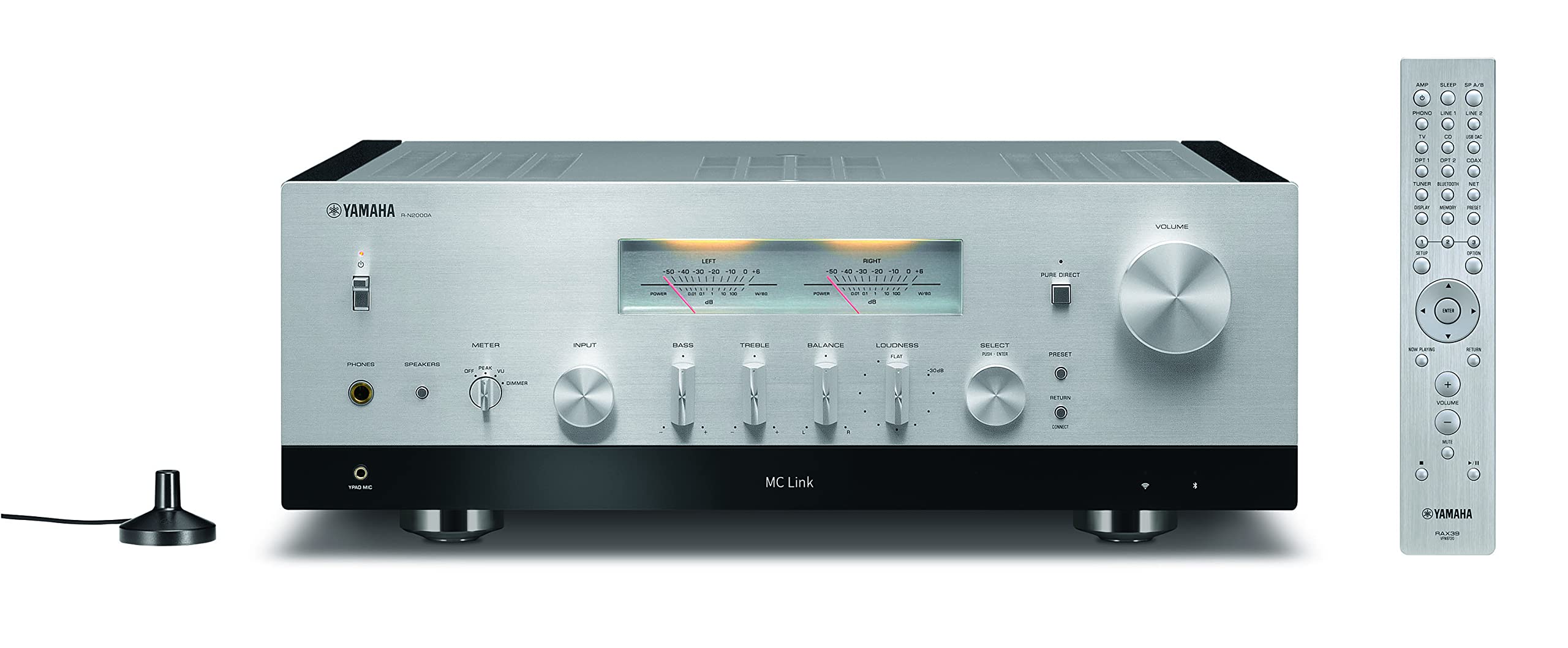 Yamaha Audio Yamaha R-N2000A Hi-Fi Network Receiver with Streaming, Phono and DAC � Silver