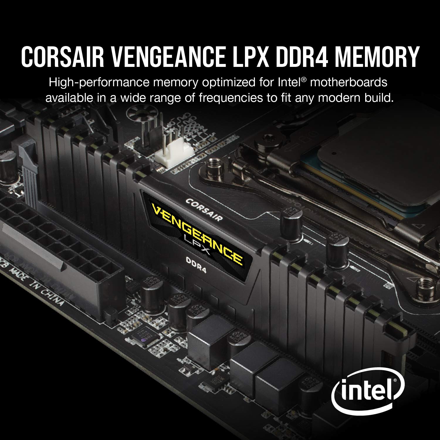 CORSAIR VENGEANCE LPX DDR4 RAM 32GB (2x16GB) 3200MHz CL16-20-20-38 1.35V Intel XMP AMD EXPO Computer Memory � Black (CMK32GX4M2E3200C16)