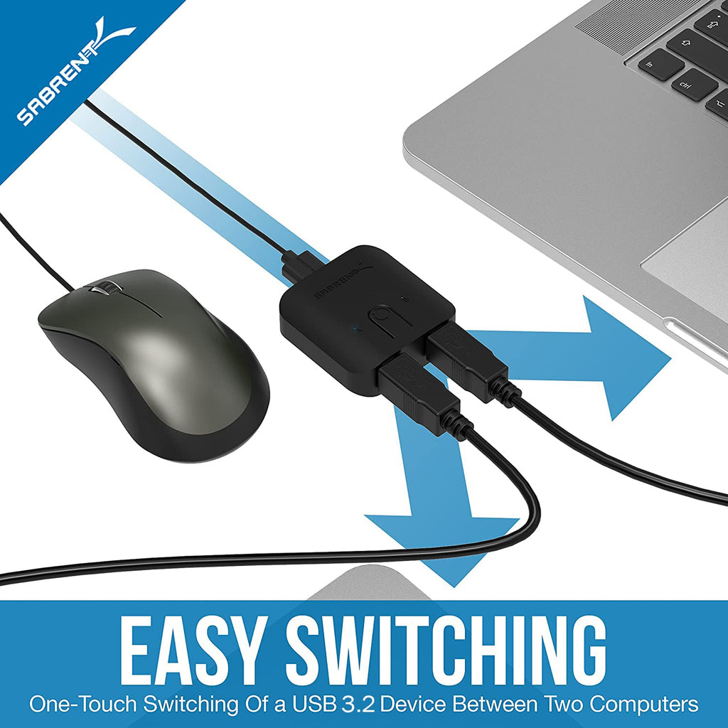 Sabrent USB 3.0 Sharing Switch for Multiple Computers and Peripherals LED Device Indicators (USB-SW30)