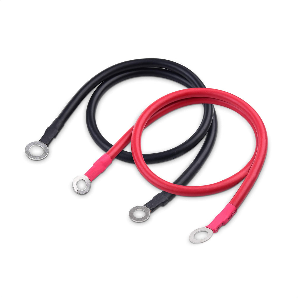 Cable Matters 5 Gauge Battery Cable Inverter Power Cable with Oxygen-Free Copper 2 Feet - Black + Red 2 Piece Set