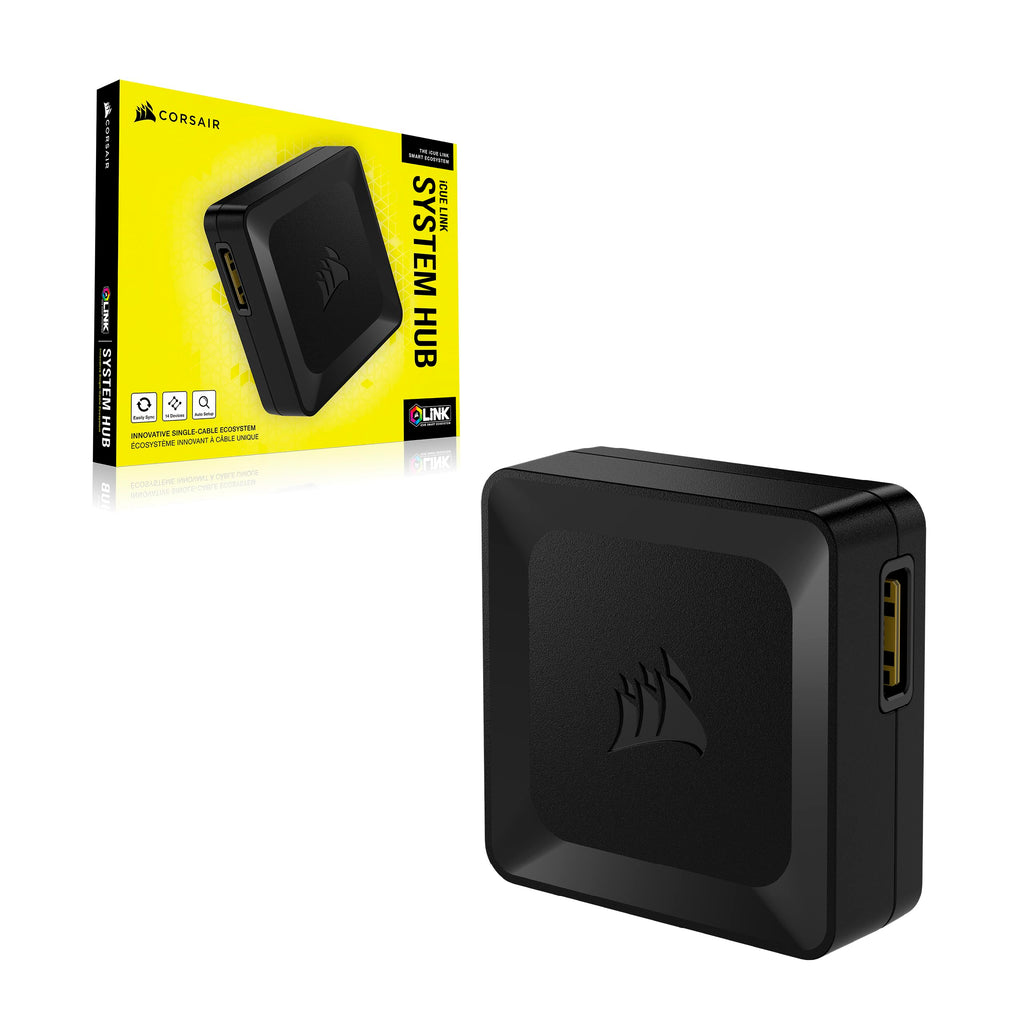 Corsair iCUE LINK System Hub - Connect Up to 14 iCUE LINK Devices - Reduce Cable Clutter – Innovative Single-Cable Design - Black