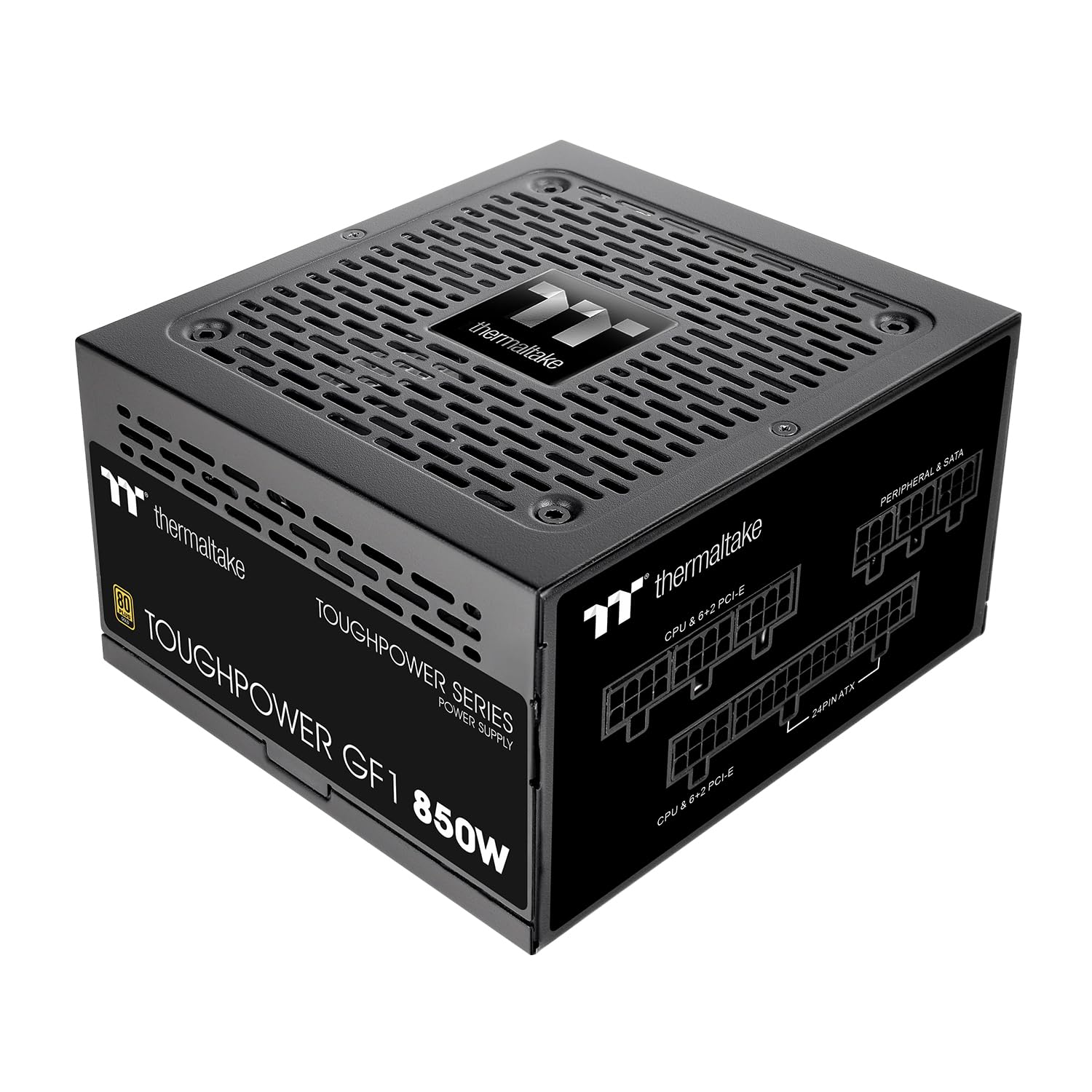 Thermaltake GF1 (2024) Fully Modular ATX 850W Power Supply - 80 Plus Gold - Ultra Quiet - Zero RPM, PS-TPD-0850FNFAGU-P
