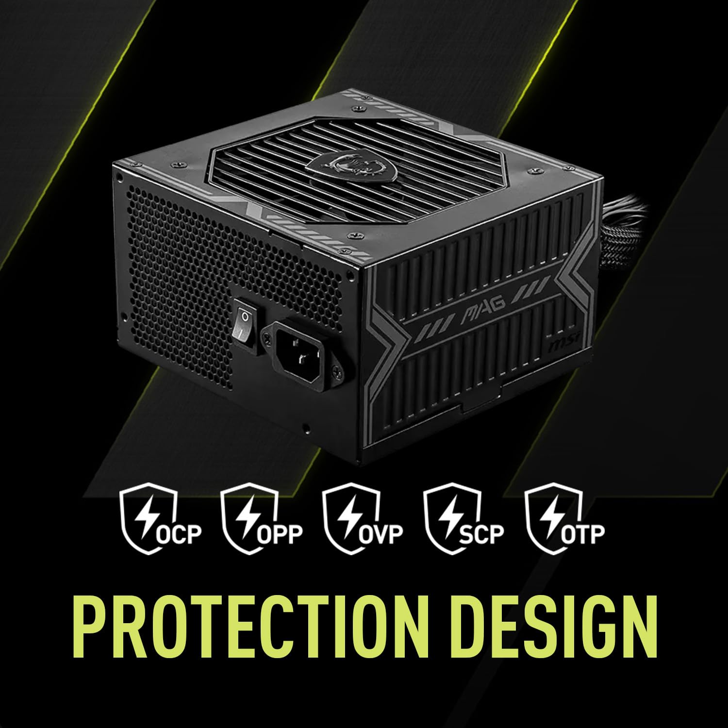 MSI MAG A650BE Gaming Power Supply - Certified 80 Plus Bronze 650W - Semi-Modular - Low Noise PSU ATX
